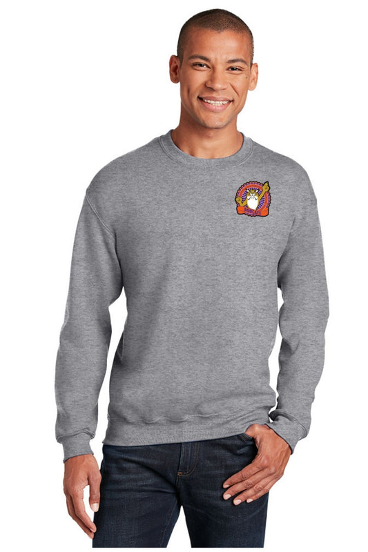 Sport Grey Adult Crewneck Sweatshirt - Left Chest Design