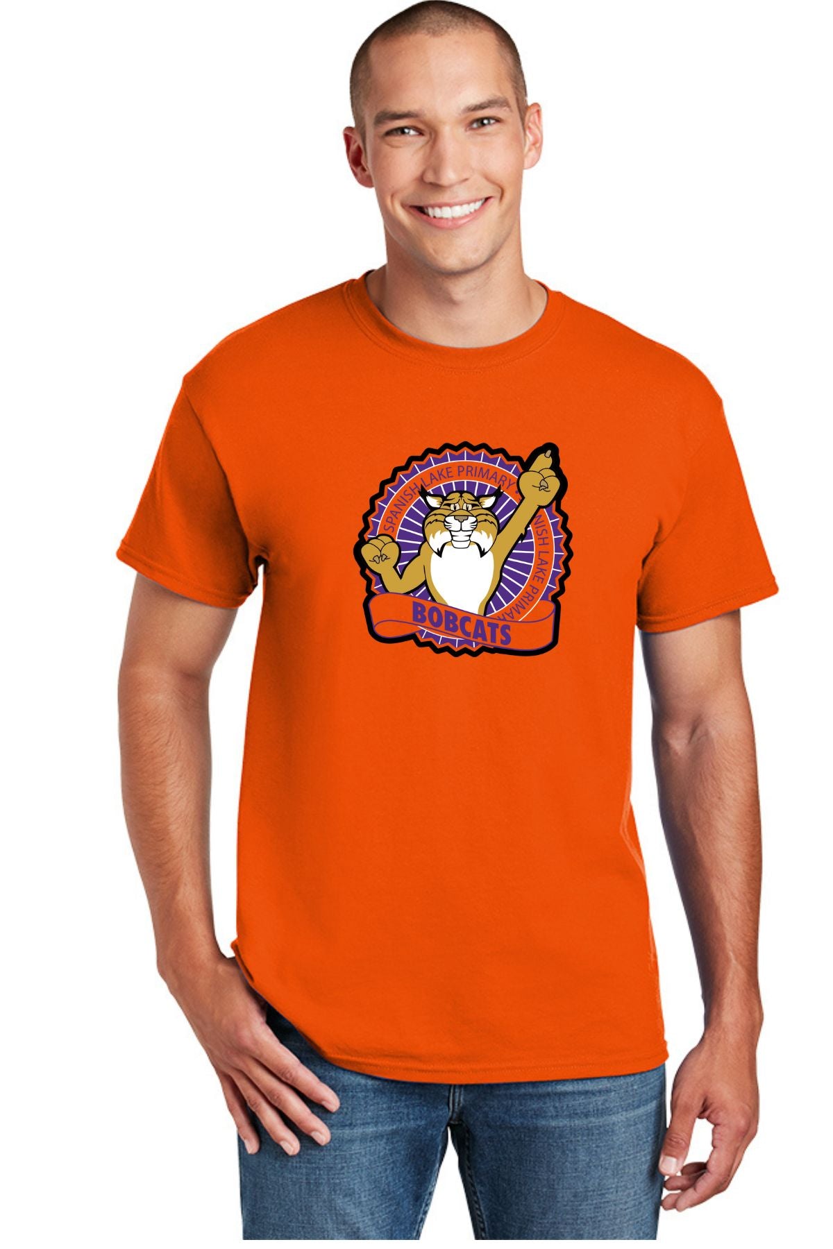 Orange Adult T Shirt - Full Front Design – Spanish Lake Primary